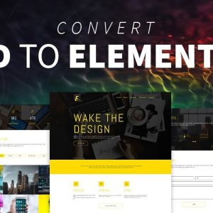 Convert PSD design to website with elementor pro