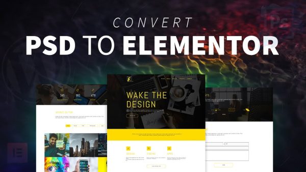 Convert PSD design to website with elementor pro